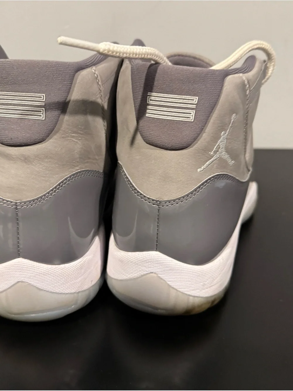 Jordan Men's Gray and White High-Top Sneakers